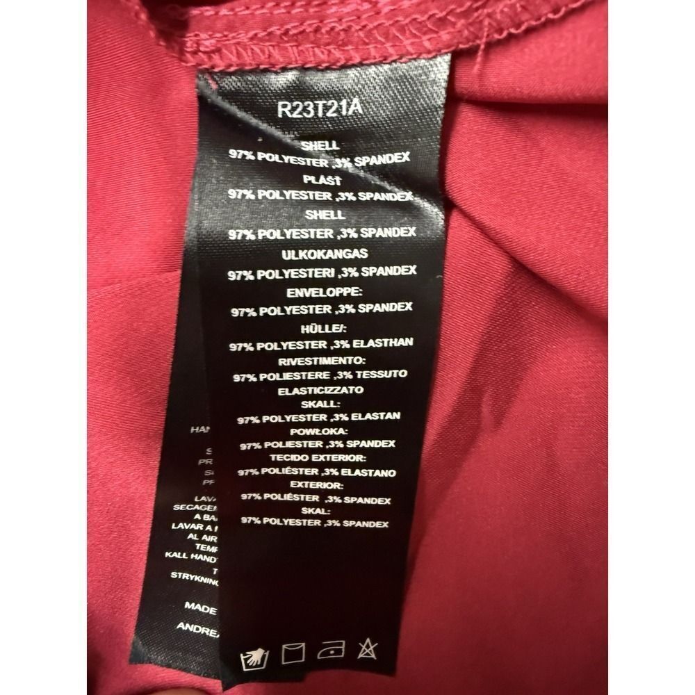Andrea lyamah Red Vana Satin Button-Front Shirt.Saks Fifth Avenue. Sz S. NWT - Picture 8 of 13